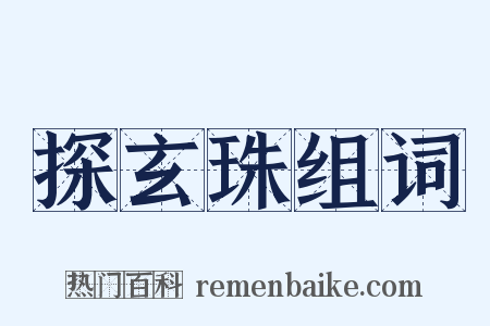 探玄珠组词是什么意思的图片